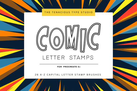 Download Comic Letter Stamps for Procreate - Stamp Collection
