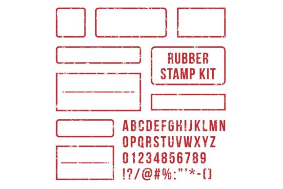 Download Rubber Red Letter Stamps - Stamp Collection
