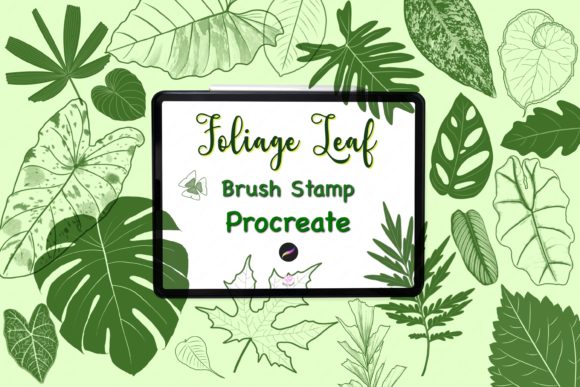 Download Procreate Brush Stamp Leaf Foliage - Stamp Collection