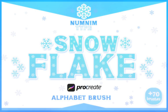 Download Procreate Brush Stamps SnowFlake Xmas - Stamp Collection