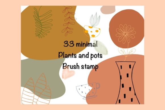 Download Tree Flower Pot Procreate Brush Stamp - Stamp Collection