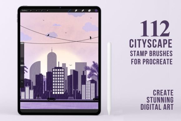Download 112 Cityscape Procreate Stamp Brushes - Stamp Collection