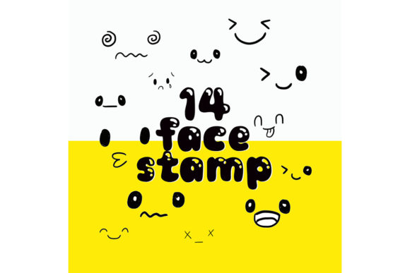 Download Procreate Brush Stamp | 14 Emoji Doodle - Stamp Collection