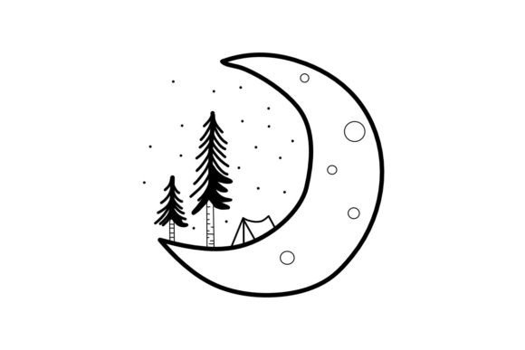 Download Tent on the Moon Procreate Brush Stamp - Stamp Collection
