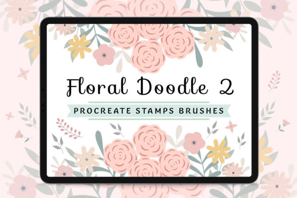 Download Procreate Stamps -  Floral Doodle Vol.2 - Stamp Collection