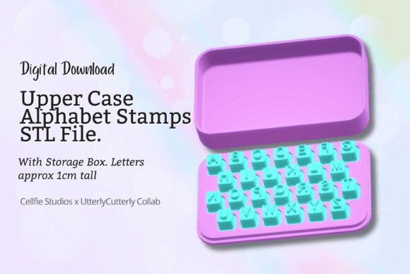 Download Alphabet Letter Stamps- Upper Case - Digital File - Stamp Collection