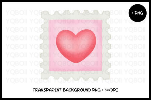 Download Watercolor Love Heart Stamp PNG - Stamp Collection