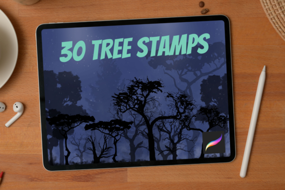Download Trees Procreate Stamps - Stamp Collection