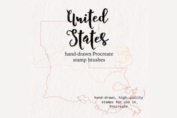 Download Procreate United States 50 States Outline&nbsp;Brushes Stamps - Stamp Collection