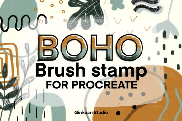 Download Abstract Shape Brush Stamp for Procreate - Stamp Collection