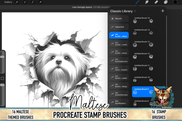 Download Maltese Procreate Brush Stamps - Stamp Collection