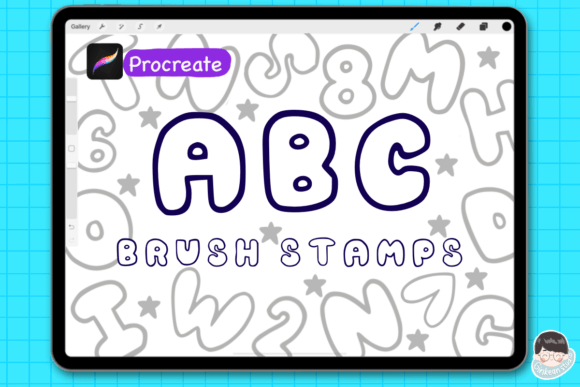 Download ABC Brush Stamps for Procreate - Stamp Collection