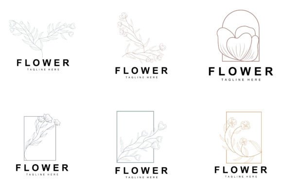 Download Floral Logo, Leaves and Flowers Botanica - Floral Collection