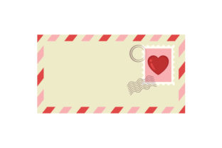 Download Envelope with Heart Stamp - Stamp Collection