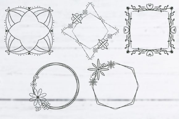 Download Floral Frame Procreate Brushes - Floral Collection