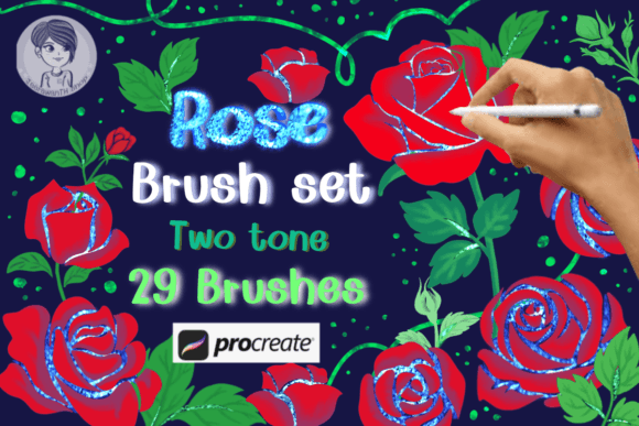 Download Rose Brush Stamp Procreate - Stamp Collection