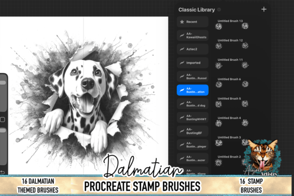 Download Dalmatian Procreate Brush Stamps - Stamp Collection