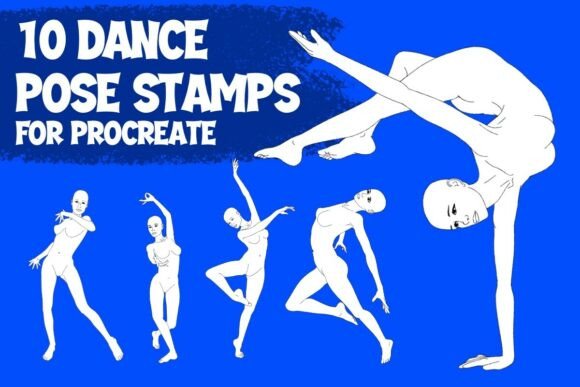 Download Dance Pose Stamps for Procreate - Stamp Collection