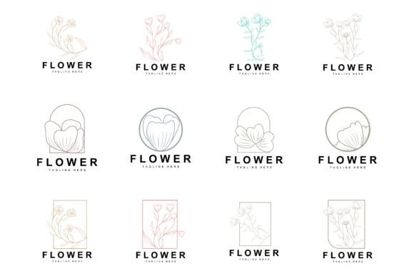 Download Floral Logo, Leaves and Flowers Botanica - Floral Collection