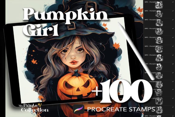 Download 100+ Procreate Girl Pumpkin Stamps - Stamp Collection