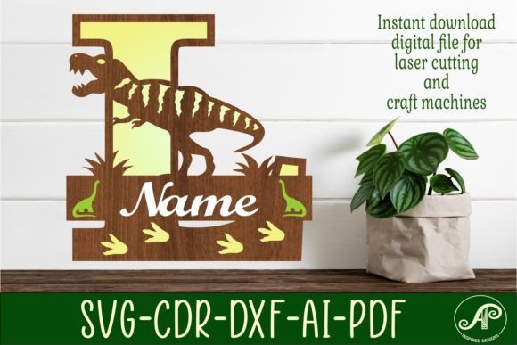 Download T Rex Monogram Capital Letter L SVG File - Capital letter Collection