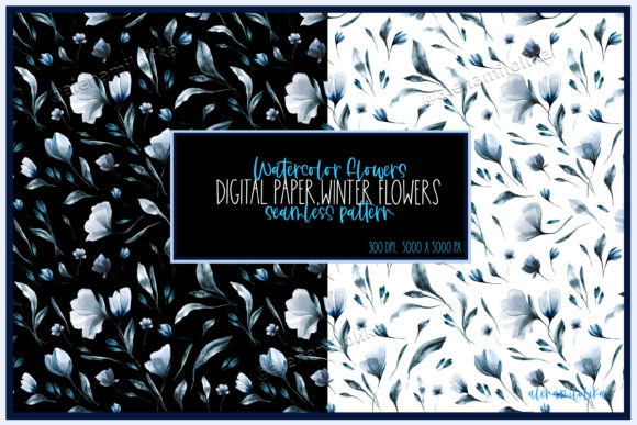 Download Seamless Floral Watercolor Pattern Paper - Floral Collection