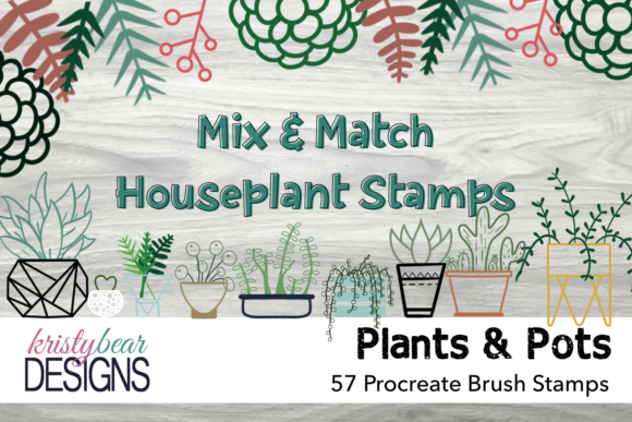 Download Procreate Brushes - Houseplant Stamps - Stamp Collection