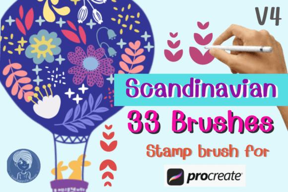 Download Scandinavian V4 Stamp Brushes Procreate - Stamp Collection