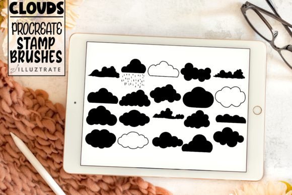 Download Cloud Stamp Brush for Procreate | Cloud - Stamp Collection