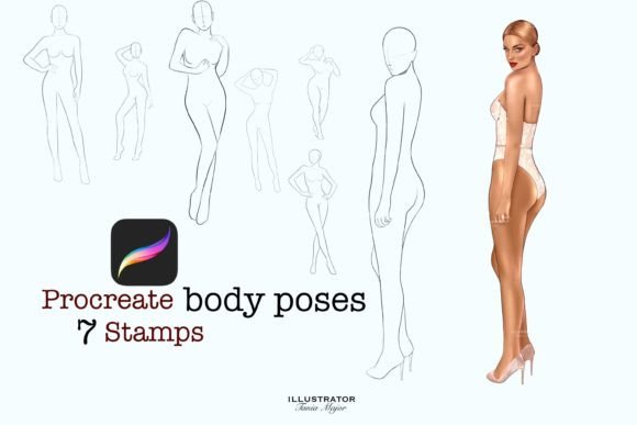 Download Procreate Pose Stamps - Stamp Collection