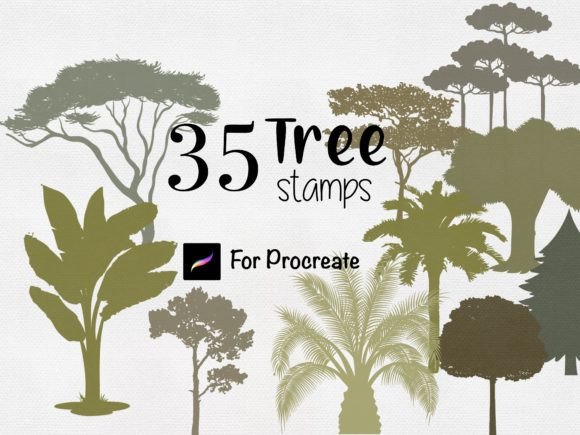Download Procreate Tree Stamps Botanical Brushes - Stamp Collection