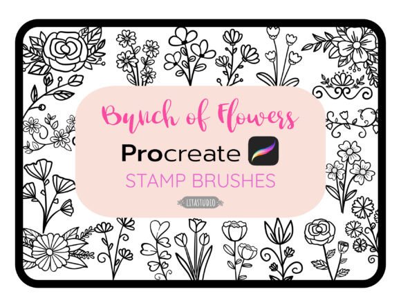 Download Floral Bouquet Procreate Stamp Brush - Stamp Collection
