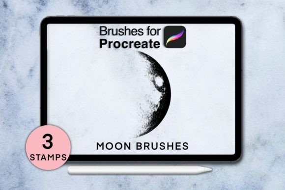 Download 3 Moon Procreate Stamps - Stamp Collection
