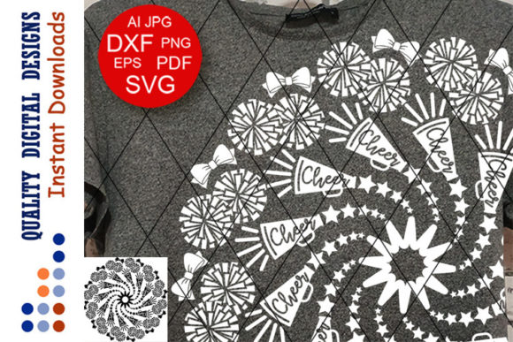 Download Mandala Cheerleader Pom Poms Megaphone - Pom poms Collection