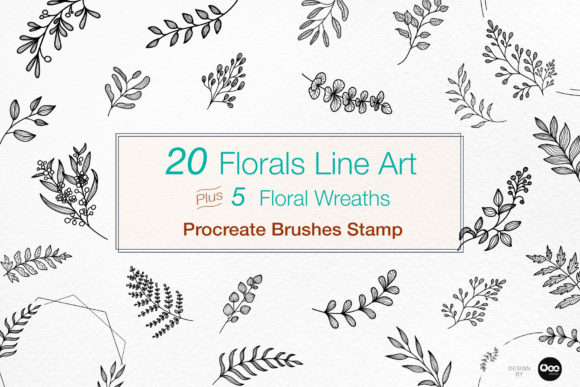 Download 25 Floral Art Procreate Brushes Stamp - Stamp Collection