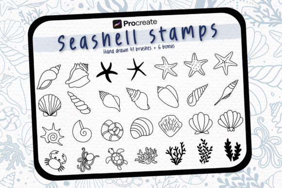 Download Procreate Stamps Seashells - Stamp Collection
