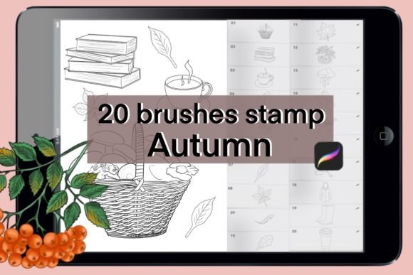 Download Stamp Brushes Procreate "Autumn" - Stamp Collection