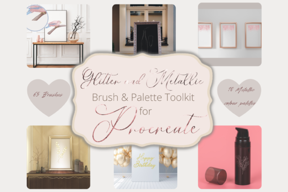 Download Glitter and Metallic Procreate Toolkit - Procreate toolkit Collection