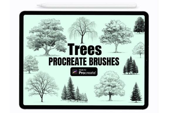 Download Trees Procreate Stamp Brushes - Stamp Collection