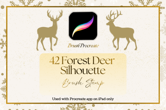 Download 42 Forest Deer Procreate Brush Stamp Set - Stamp Collection