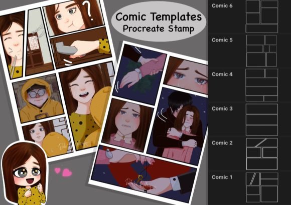 Download Procreate Brushset Stamp Comic Templates - Stamp Collection