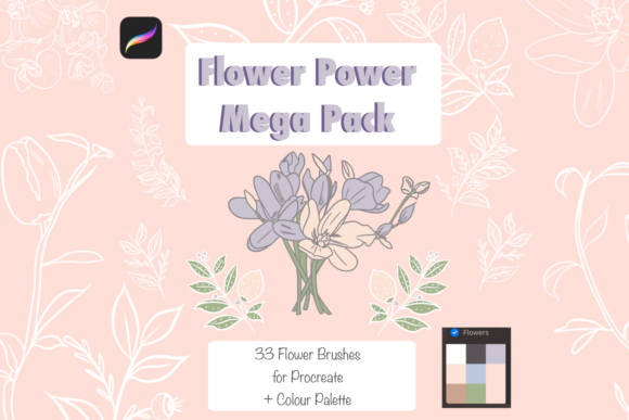 Download Floral Stamp Brushes for Procreate - Stamp Collection