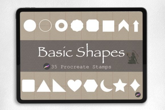 Download Basic Shape Procreate Brush Stamp - Stamp Collection