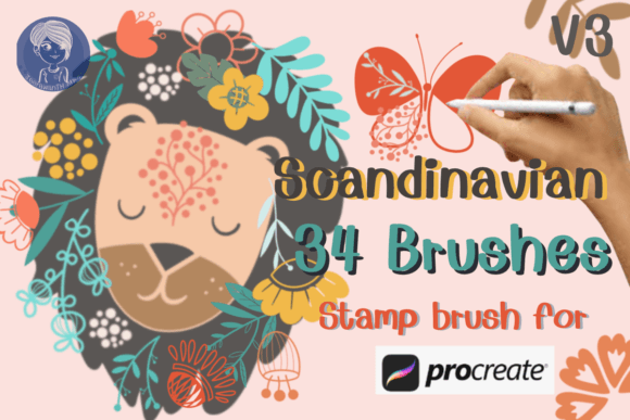 Download Scandinavian V3 Stamp Brushes Procreate - Stamp Collection