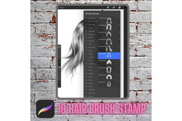 Download HAIR BRUSH STAMP -10 Brush Stamp - Stamp Collection