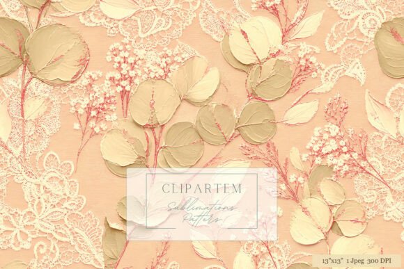 Download Blush Lace Eucalyptus Floral Pattern - Floral Collection