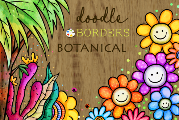 Download Doodle Floral Botanical Page Borders - Floral Collection