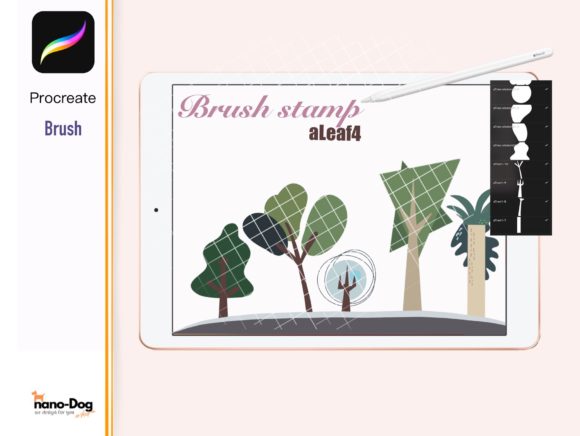 Download Procreate 30 Tree Element Brush Stamp Be - Stamp Collection