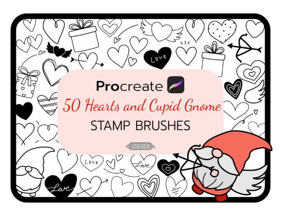 Download Procreate Valentine Heart Stamp Brushes - Stamp Collection
