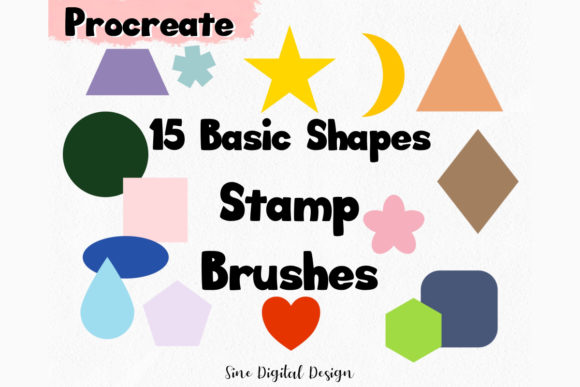 Download Basic Shapes Stamp Brushes Procreate - Stamp Collection